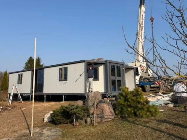 40ft expandable container house in Lithuania, Europe