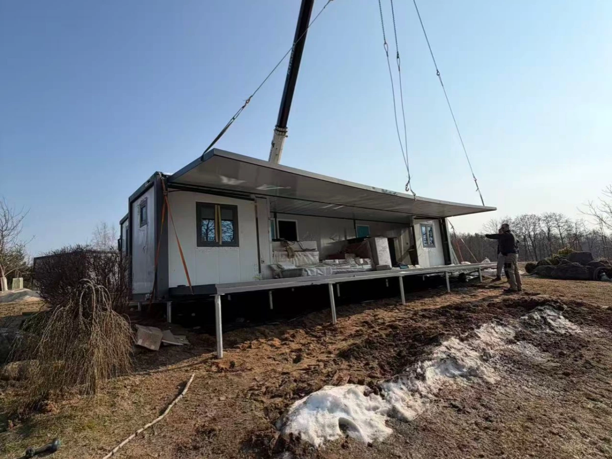 40ft expandable container house in Lithuania, Europe