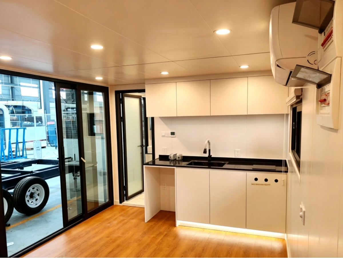 Apple cabin camping trailer delivered to the USA