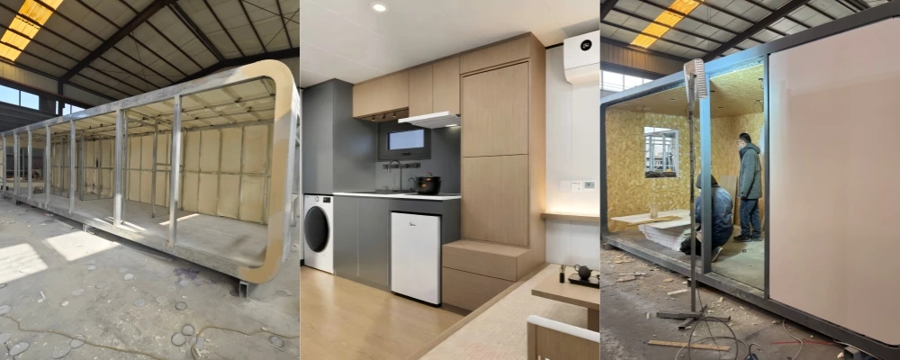 How does Apple Cabin go from custom design to delivery?